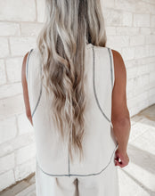 Load image into Gallery viewer, Daydream Contrast Stitch Crop Tank &amp; Wide-Leg Pants Set