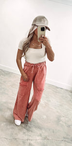 Work From Home Mauve Casual Pants