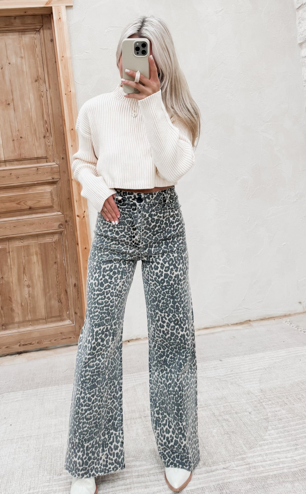 All The Attention Leopard Barrel Pants