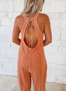 Jordan Thermal Waffle Jumpsuit - apricot