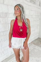 Load image into Gallery viewer, Pretty In Paradise Drape Cowl Neck Top