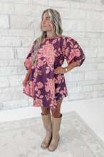 Load image into Gallery viewer, Rose Floral Mini Dress