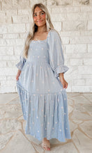 Load image into Gallery viewer, Willow Embroidery Puff Sleeve Maxi