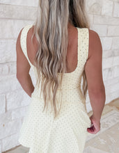 Load image into Gallery viewer, Sunny Side Polka Dot Print Mini Dress w/ Built In Shorts - Lemon
