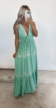 Load image into Gallery viewer, Aruba Time Gauze Floral Embroidered Maxi