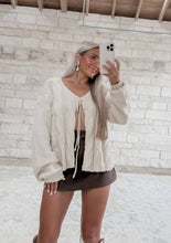 Load image into Gallery viewer, Nice To You Tie Front Cream Cardigan