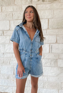 Ashton Denim Romper (FINAL SALE)