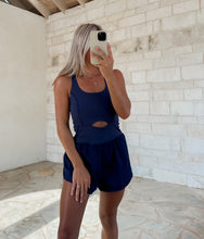 Load image into Gallery viewer, Jana Athletic Navy Romper