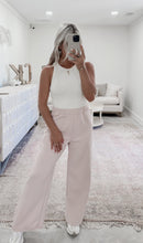 Load image into Gallery viewer, Getting Comfortable Textured Ribbed Sweatpants - Blush