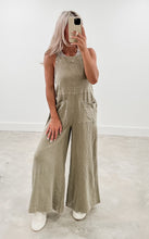 Load image into Gallery viewer, Camryn Olive Overalls