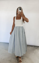 Load image into Gallery viewer, Coastal Cutie Blue Stripe Maxi