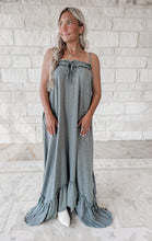 Load image into Gallery viewer, Heavenly Glow Olive Ruffle Maxi