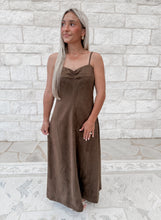 Load image into Gallery viewer, Central Park Vegan Suede Cami Dress - Mocha