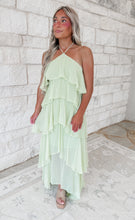 Load image into Gallery viewer, Palm Villa Halter Neck Ruffled Maxi