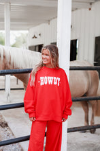 Load image into Gallery viewer, Howdy Mockneck Sweatshirt - Red