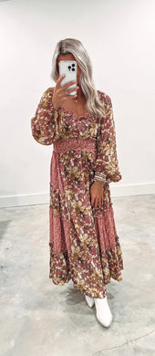 With The Wind Patchwork Floral Maxi