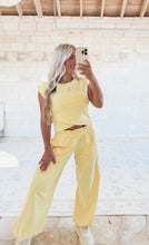 Load image into Gallery viewer, It All Worked Out Cross Top + Jogger Set - Butter Yellow