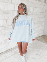 Load image into Gallery viewer, Nashville Embroidered Graphic Mock Neck Sweatshirt