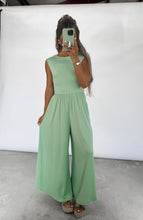 Load image into Gallery viewer, Taylor Round Neck Wide Leg Jumpsuit - Mint