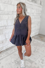 Load image into Gallery viewer, Spinning The Story Sleeveless Deep V Back with Zip Detail Mini Dress