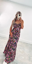 Load image into Gallery viewer, Midnight Daisy Tie Back Maxi (FINAL SALE)