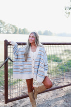 Load image into Gallery viewer, Hadley Multi-Stripe Oversized Sweater Cardigan