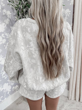 Load image into Gallery viewer, Silent Nights Relaxed Camo Lounge Pullover &amp; Sweat Short Set