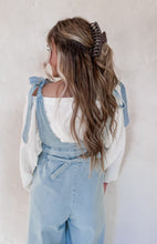 Load image into Gallery viewer, Lost In The Story Daisy Embroidered Denim Overalls