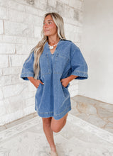 Load image into Gallery viewer, Ava Collared Denim Dress