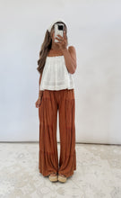 Load image into Gallery viewer, High Stakes Mineral Wash Tiered Pants - Sienna