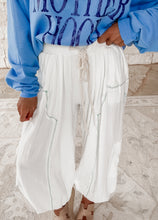Load image into Gallery viewer, Exploring New Interests Embroidered Jogger Pants - Off White