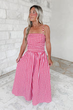 Load image into Gallery viewer, Sweet Country Gingham Spaghetti Midi