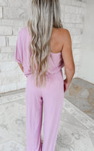 Load image into Gallery viewer, Everywhere You Go One Shoulder Jumpsuit - Pink
