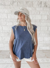 Load image into Gallery viewer, Play It Safe Dyed Sleeveless Top - Dark Navy