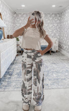 Load image into Gallery viewer, By The Fire Washed Camo Terry Wideleg Pants