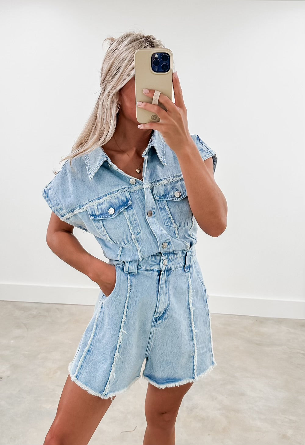 My Darling Denim Romper (FINAL SALE)