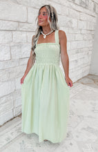 Load image into Gallery viewer, If You Insist Sleeveless Square Neck Smocked Maxi