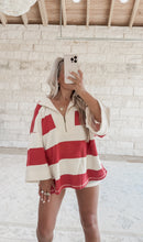 Load image into Gallery viewer, When Is Halftime Oversized Half Zip Pullover Sweatshirt