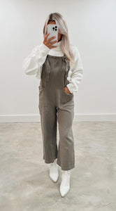 Greater Things Olive Charcoal Overalls