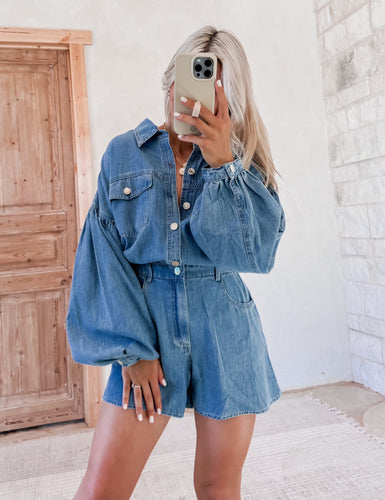 Totally My Style Denim Romper