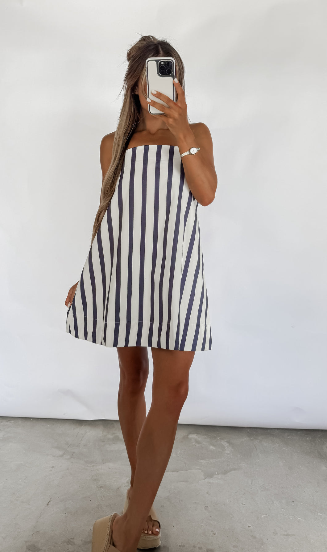 boxy mini dress Using The Good Striped Stapless SIZE:32/32 Christmas Dress Burgundy Lycra For cooler evenings collection:mini-dresses