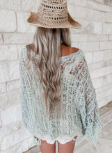 Load image into Gallery viewer, With The Wind V Neck Crochet Cover-up Top - Pistachio