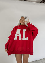 Load image into Gallery viewer, Alabama/AL Reversible Mockneck Sweatshirt - Crimson