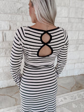 Load image into Gallery viewer, Restock - Meant Every Word Striped Knit Maxi Dress - Sand/Black