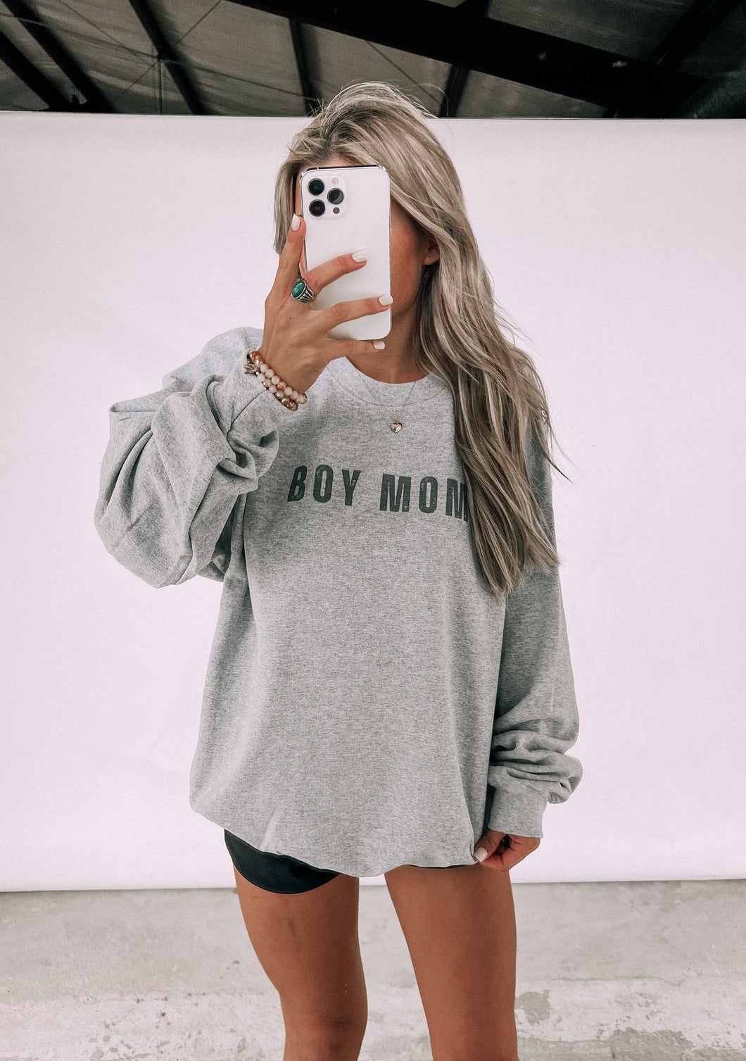 Boy Mom Sweatshirt (1week TAT grey gildan)