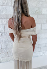 Load image into Gallery viewer, Held In Elegance Off Shoulder Sheer Maxi Dress