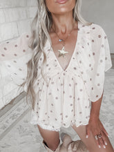 Load image into Gallery viewer, Light as a Breeze Shirred Back Open Ruffle Detail Top