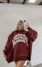 Load image into Gallery viewer, Mississippi/MS Reversible Mockneck Sweatshirt - Maroon