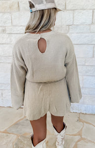 Eden Taupe Sweater Romper