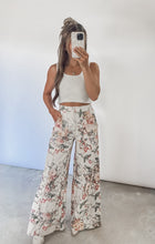 Load image into Gallery viewer, Loving This Part Washed Floral Wide Leg Pants
